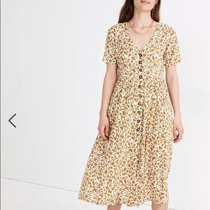 Madewell Button front Batik Vine Dress